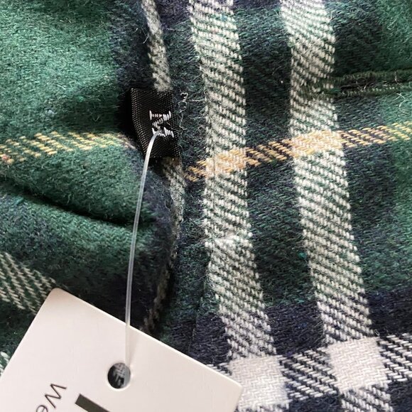 Pet Reversible Dark Green Plaid & Black Quilted Winter Coat - Picture 10 of 11